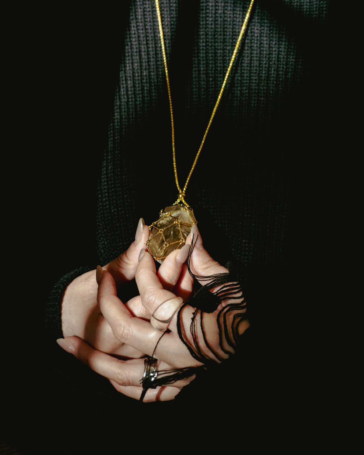 Brazilian Citrine Raw Stone Necklace
