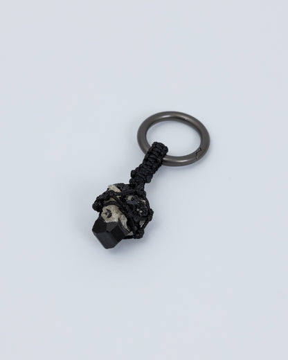 編織黑碧璽 槍黑色鑰匙圈