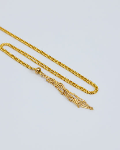Custom Mineral Pouch Stainless Steel Chain - Gold