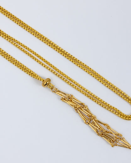 Custom Mineral Pouch Stainless Steel Chain - Gold