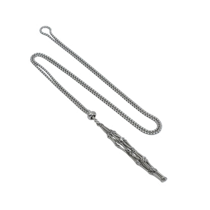 Custom Mineral Pouch Stainless Steel Chain - Silver