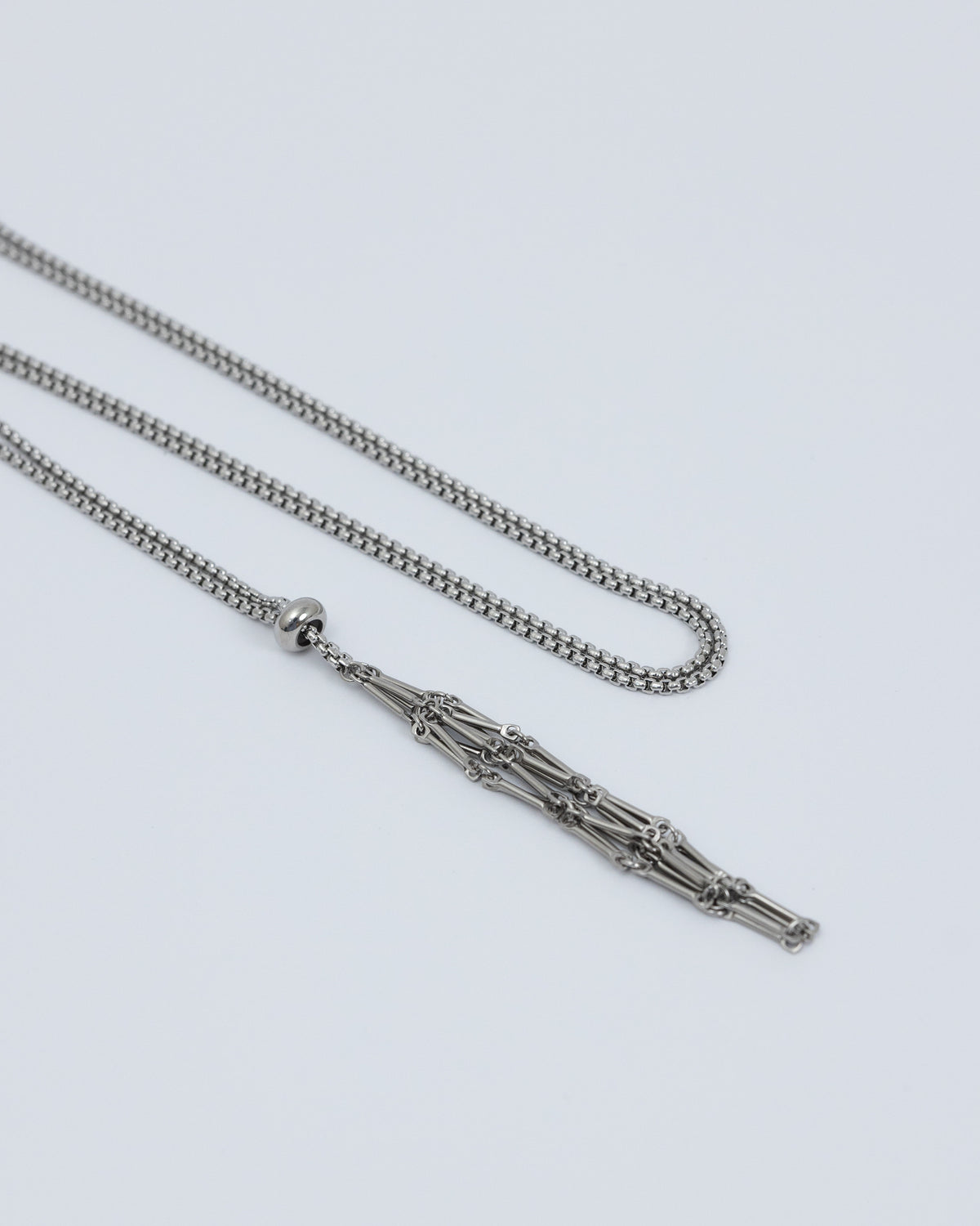 Custom Mineral Pouch Stainless Steel Chain - Silver