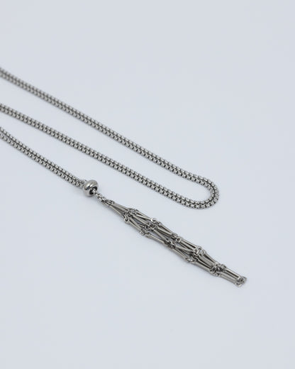 Custom Mineral Pouch Stainless Steel Chain - Silver