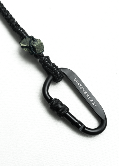 MRKT5 x SHI ZAI Woven Pyrite Phone Chain - Black