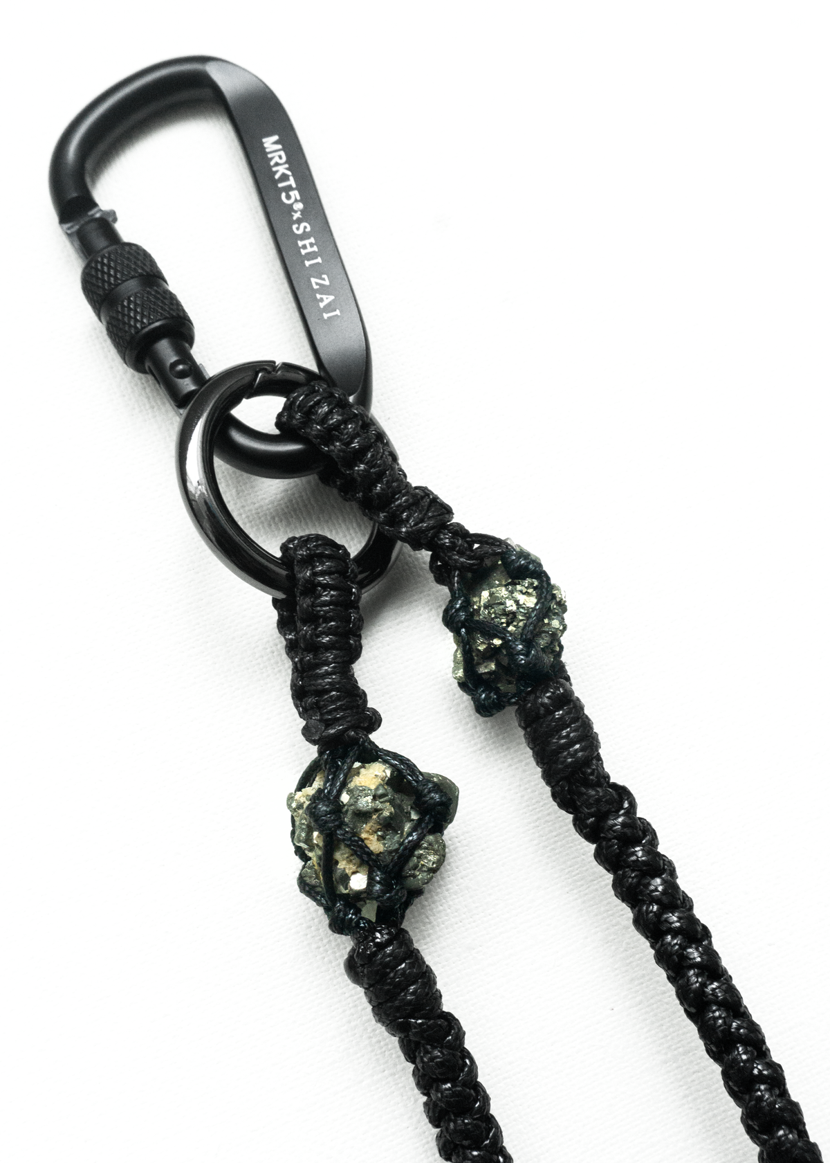 MRKT5 x SHI ZAI Woven Pyrite Phone Chain - Black