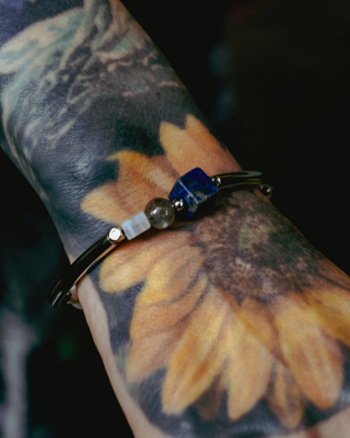 Stardust Raw Stone Bracelet: Blue