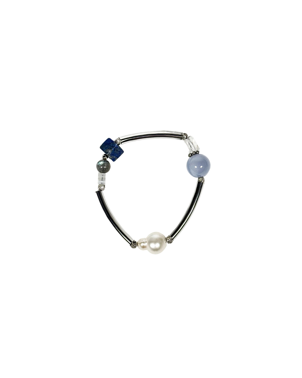 Stardust Raw Stone Bracelet: Blue