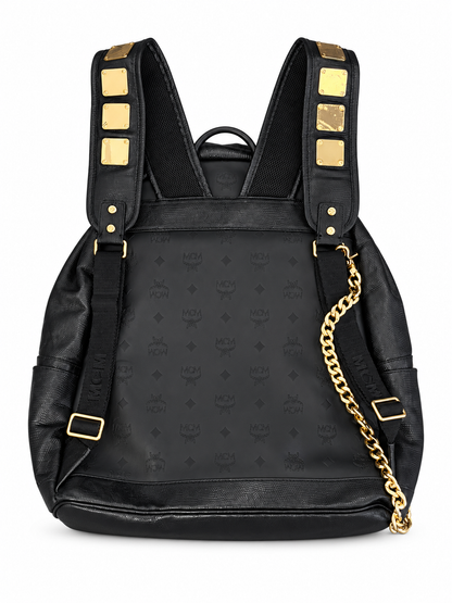 Hi-Five: MCM Visetos Striped Studded Stark Backpack