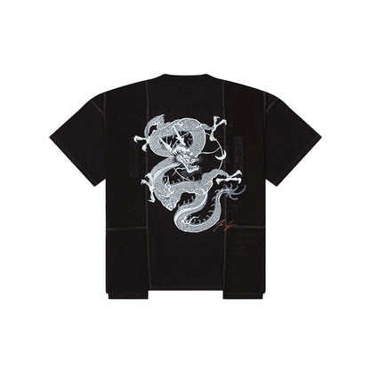 UPRISERS x Josh Lin Upcycled Reversible Dragon Graphic Tee